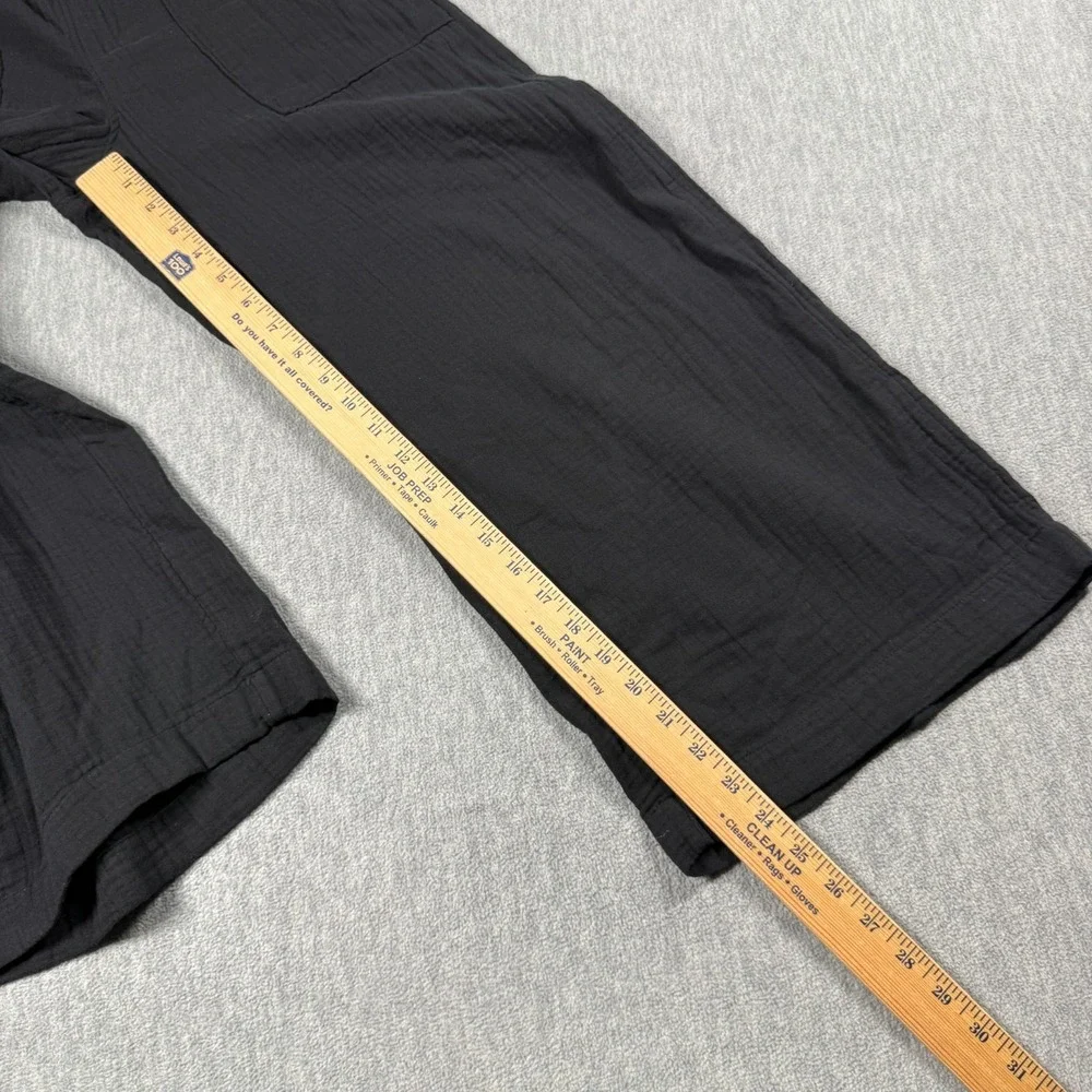 Universal Thread Pants Womens XS Black Gauze Wide Leg Elastic Drawstring Casual